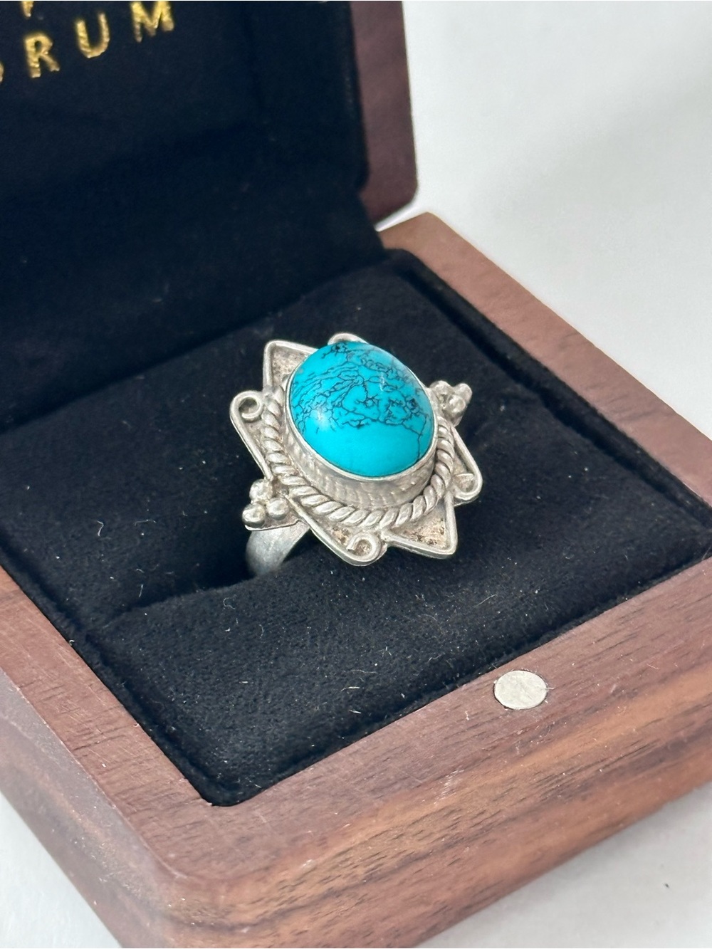 STERLING TURQUOISE RING SIZE 7